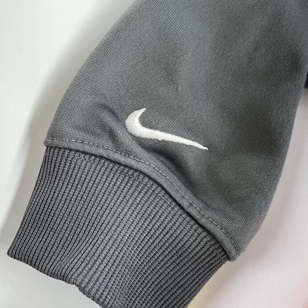 Nike Toddler Boys Full Zip Long Sleeve Jacket Size 4T Orange Grey Mock Neck